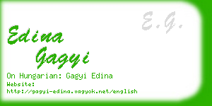 edina gagyi business card